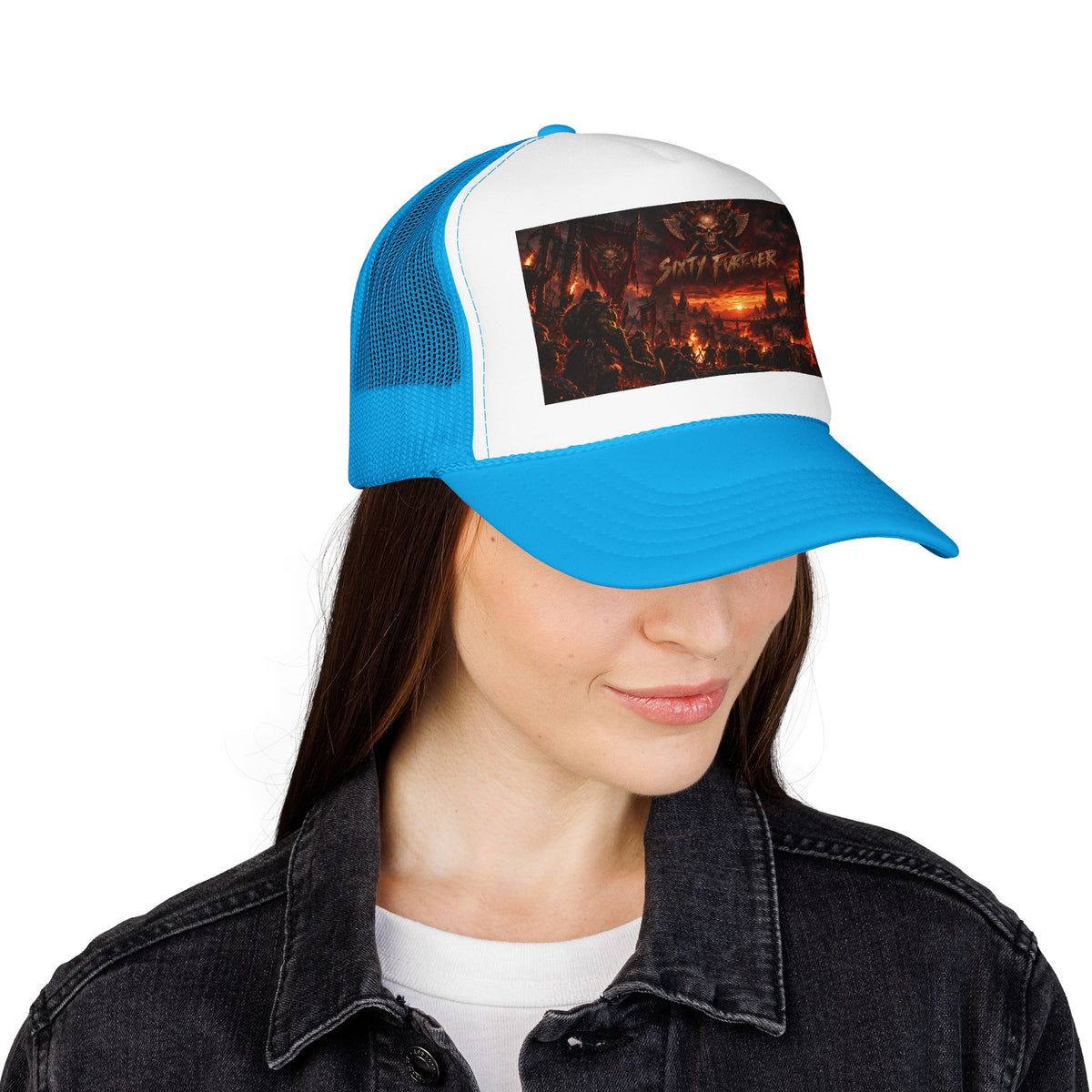 Foam Trucker Hat — Dark Fantasy 'Satanic' Apocalypse Graphic Cap