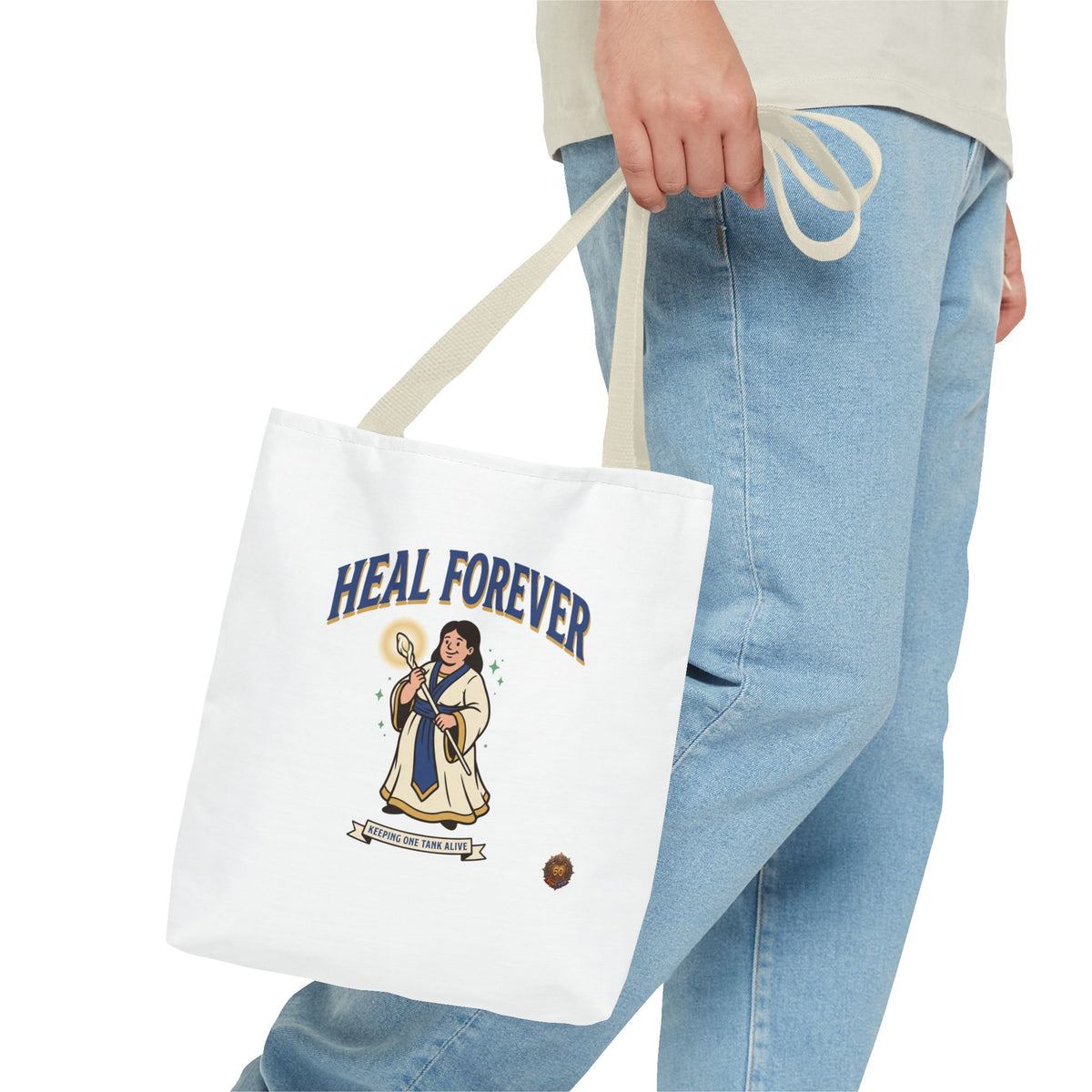 Heal Forever Tote Bag — Cute Cleric RPG Healing Illustration Tote