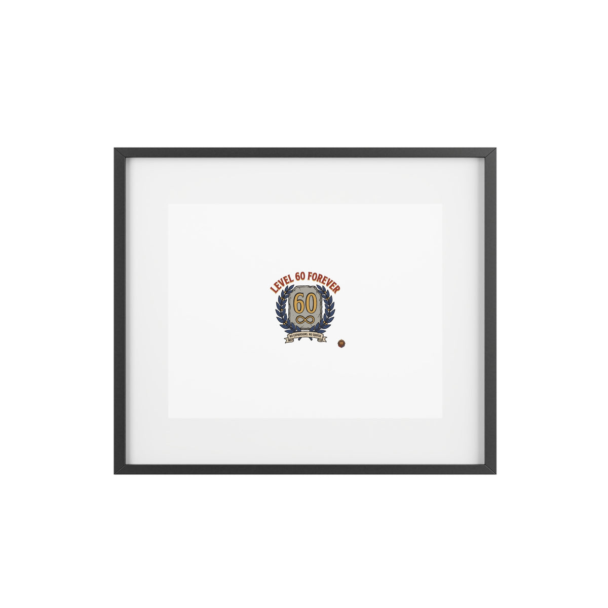 Level 60 Forever Framed Poster — 60th Birthday Vintage Crest Matte Print