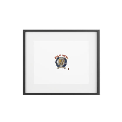 Level 60 Forever Framed Poster — 60th Birthday Vintage Crest Matte Print