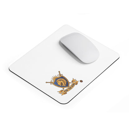For The King Lion Crest Mouse Pad — Gaming/Office Desk Mat