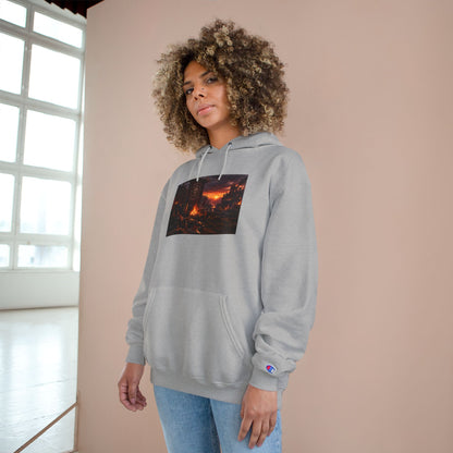 Champion Hoodie — Sunset Cityscape Graphic Hoodie