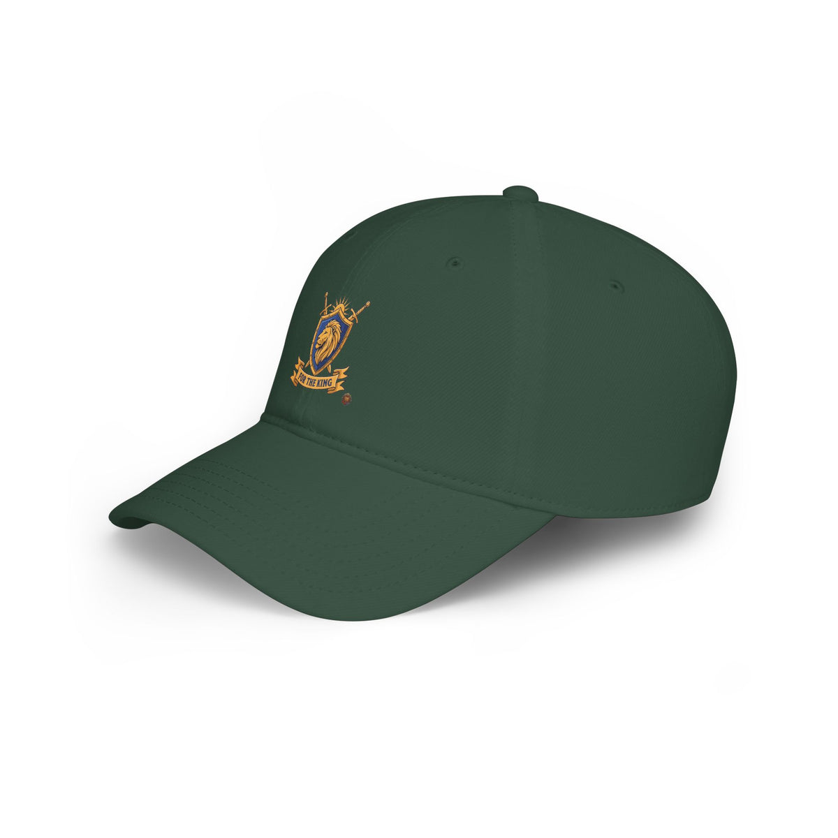 Lion Crest Cap — "For The King" Low Profile Baseball Hat