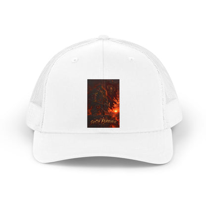 Trucker Hat - Retro Sunset Palm 'Stay Forever' Mesh Cap