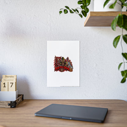 Red Till Dead Gloss Poster — Fantasy Orc Warrior Art Print