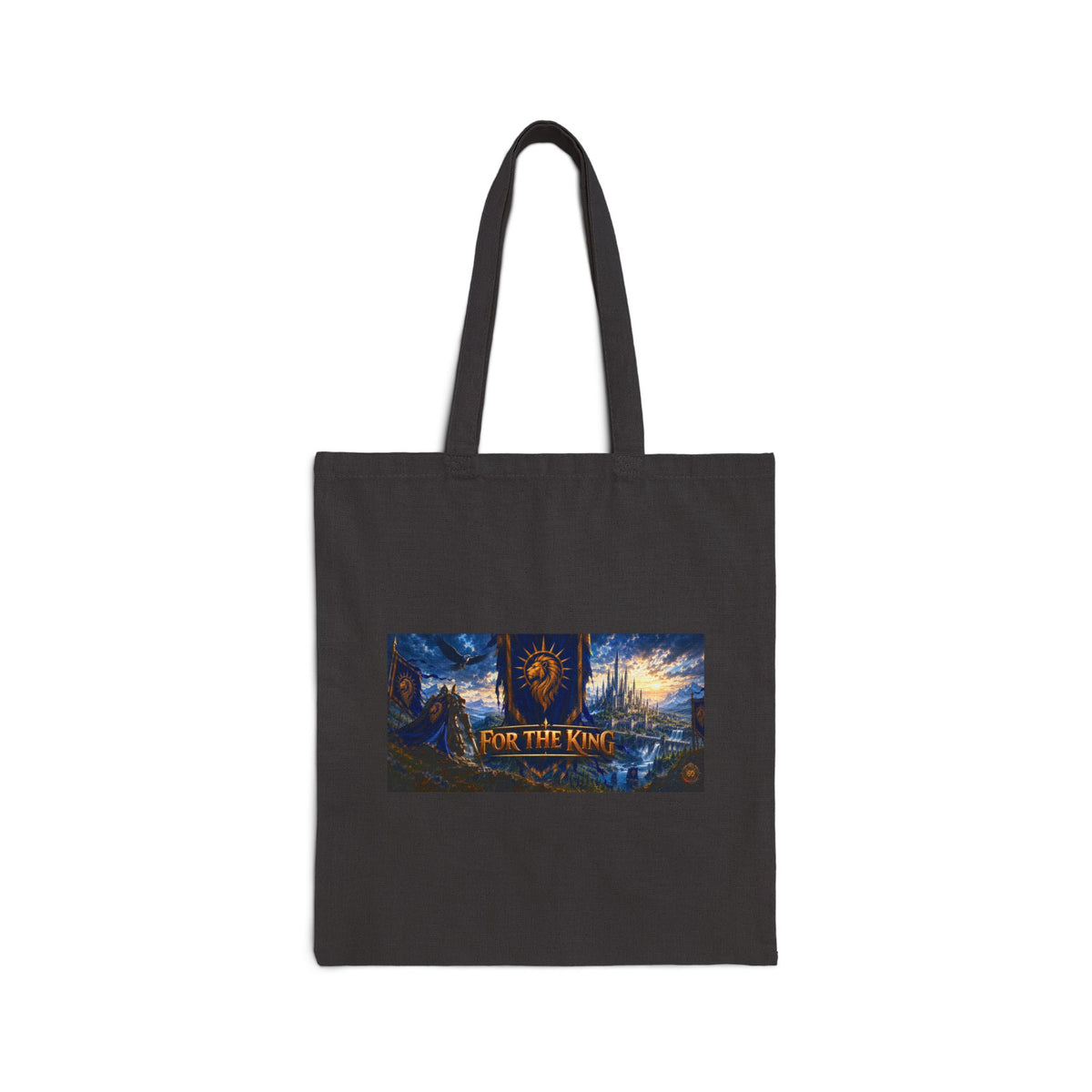 For The King Fantasy Tote Bag - Cotton Canvas Book Lover Grocery Shopper