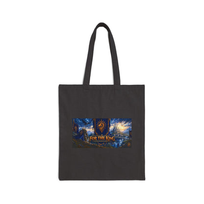 For The King Fantasy Tote Bag - Cotton Canvas Book Lover Grocery Shopper