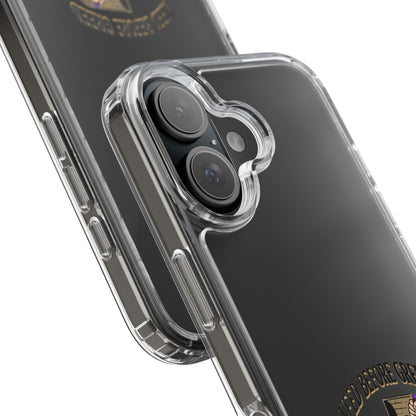 Clear Phone Case — "Need Before Greed" Treasure Chest Design