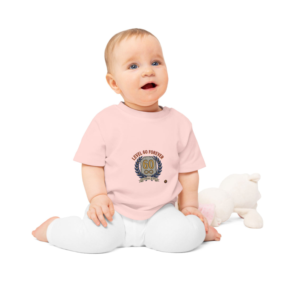 60th Birthday Baby T-Shirt — "Level 60 Forever" Retro Gamer Celebration Tee
