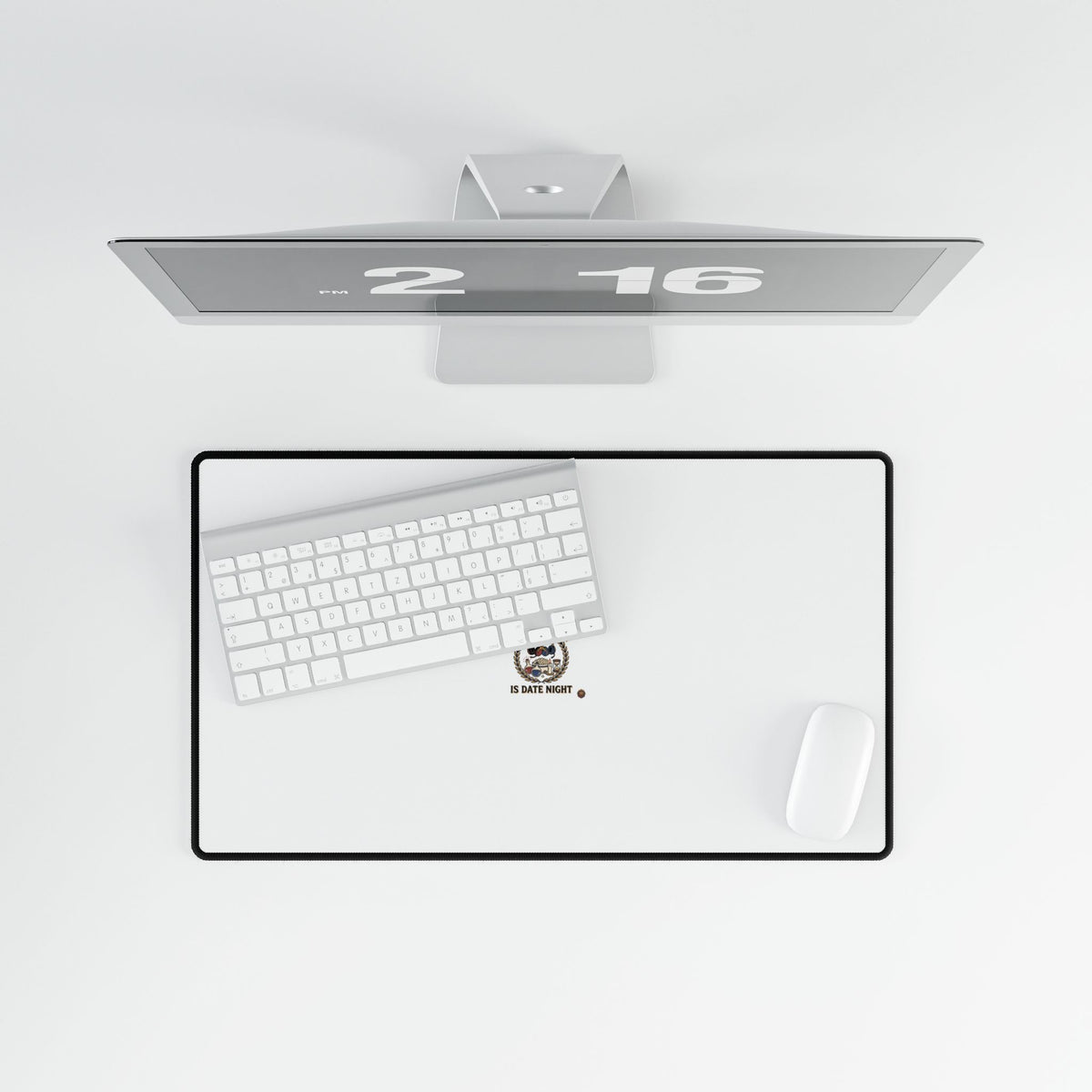 Sad Night Cat Desk Mat – Minimalist Gaming/Work Mouse Pad