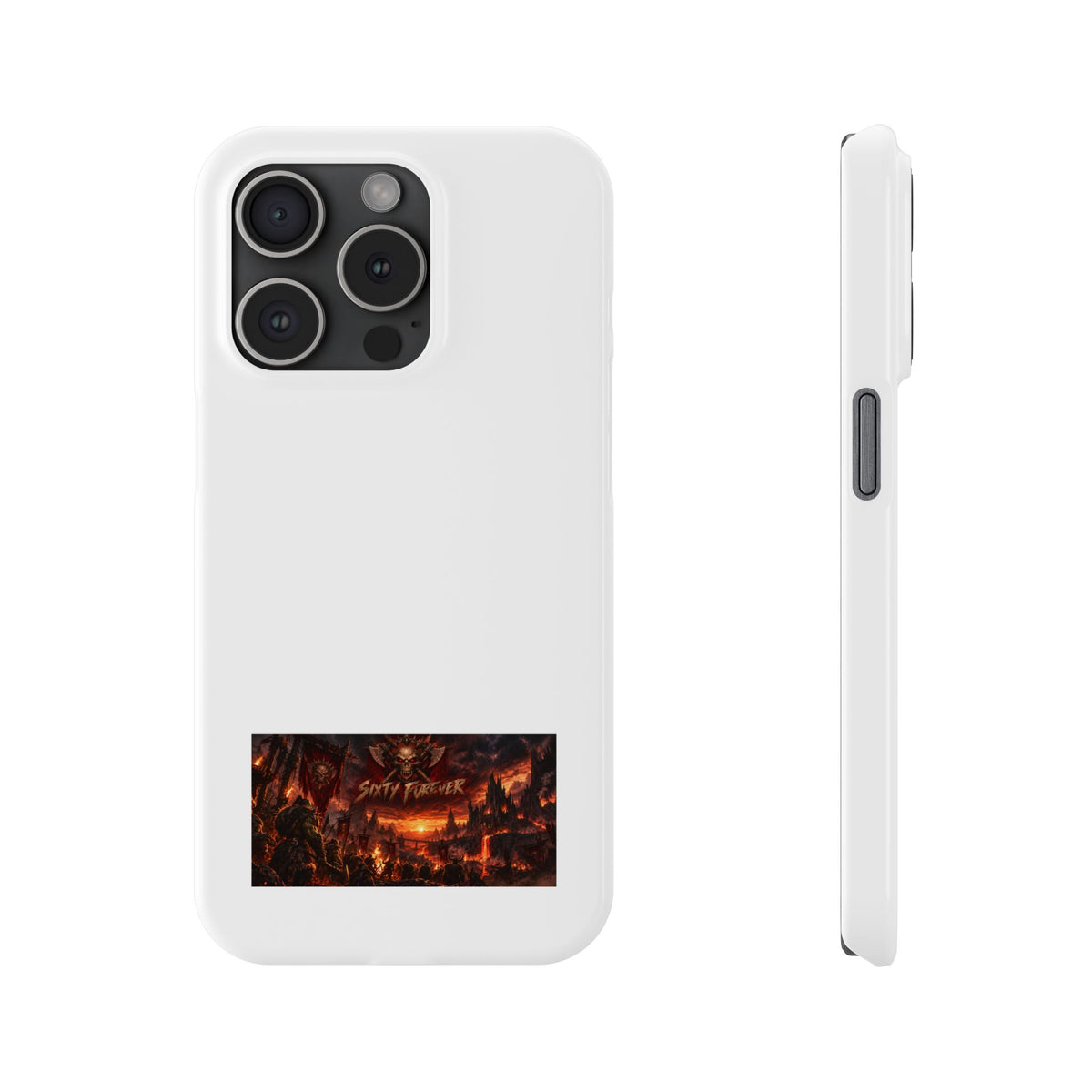 Slim Phone Case — Dark Fantasy Cityscape "Soft Panic" Design