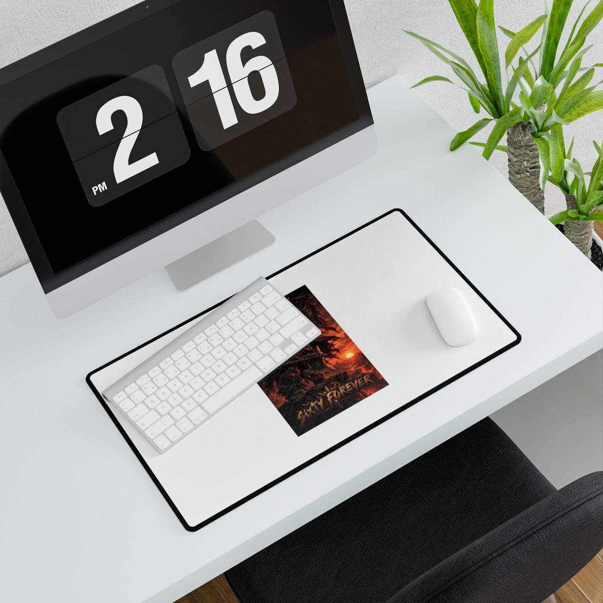Gaming Desk Mat — 'Stay Forever' Dark Fantasy Sunset Design