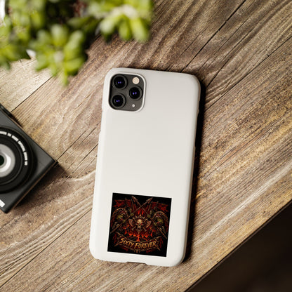 Slim Phone Case — 'Sixty Forever' Gothic Skull & Wings Design