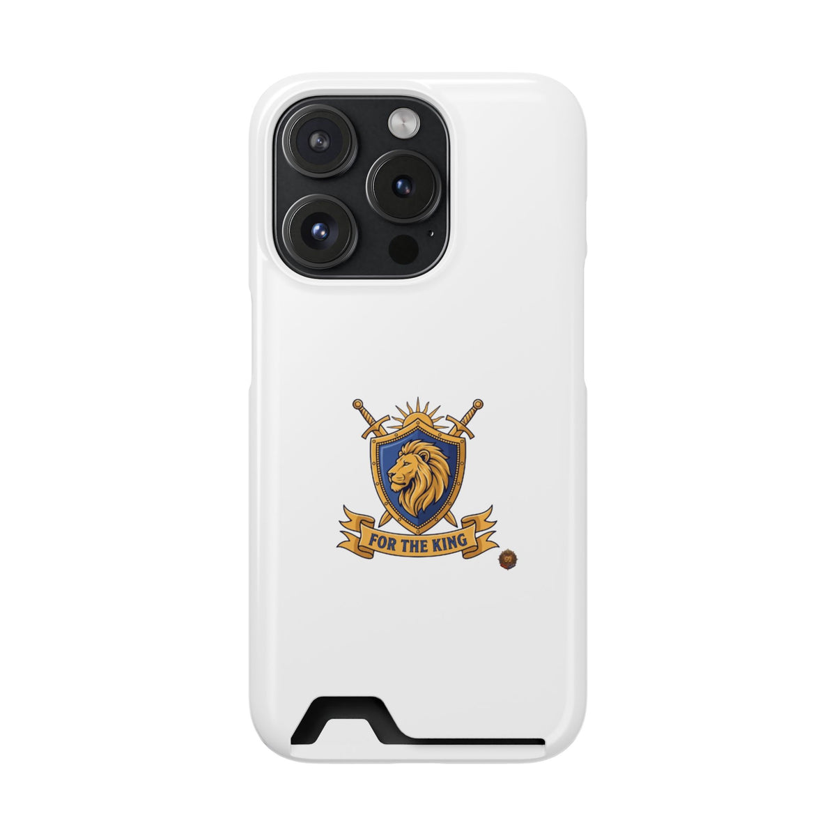 Lion Crest Phone Card Case — 'For The King' Slim Wallet Phone Case