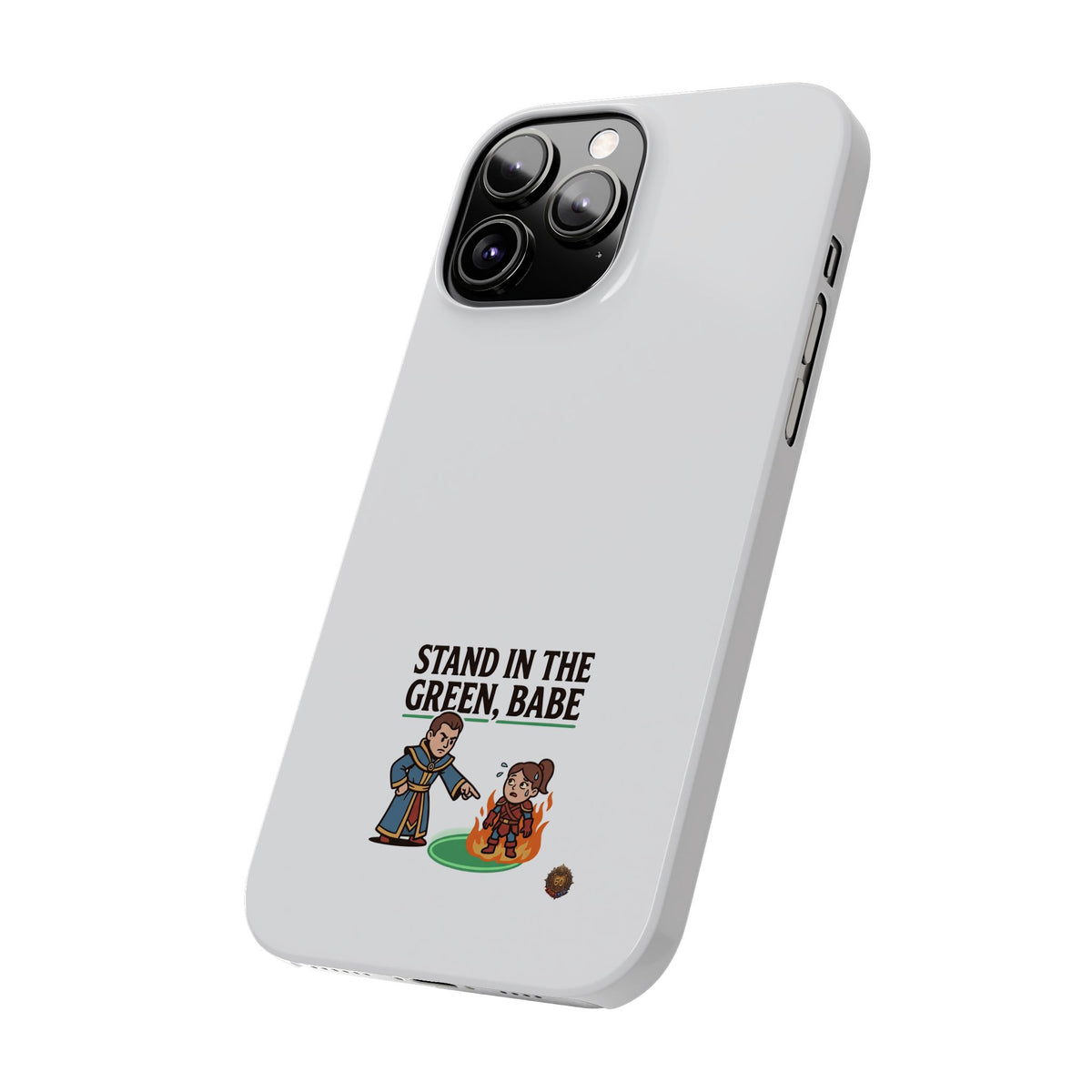 Stand in the Green, Babe Slim Phone Case — Funny Golf Cartoon Phone Cover
