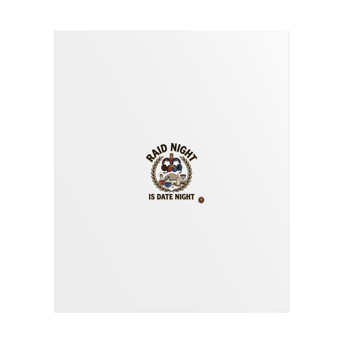 Poster – "Raid Night Is Date Night" Vintage Motorcycle Emblem