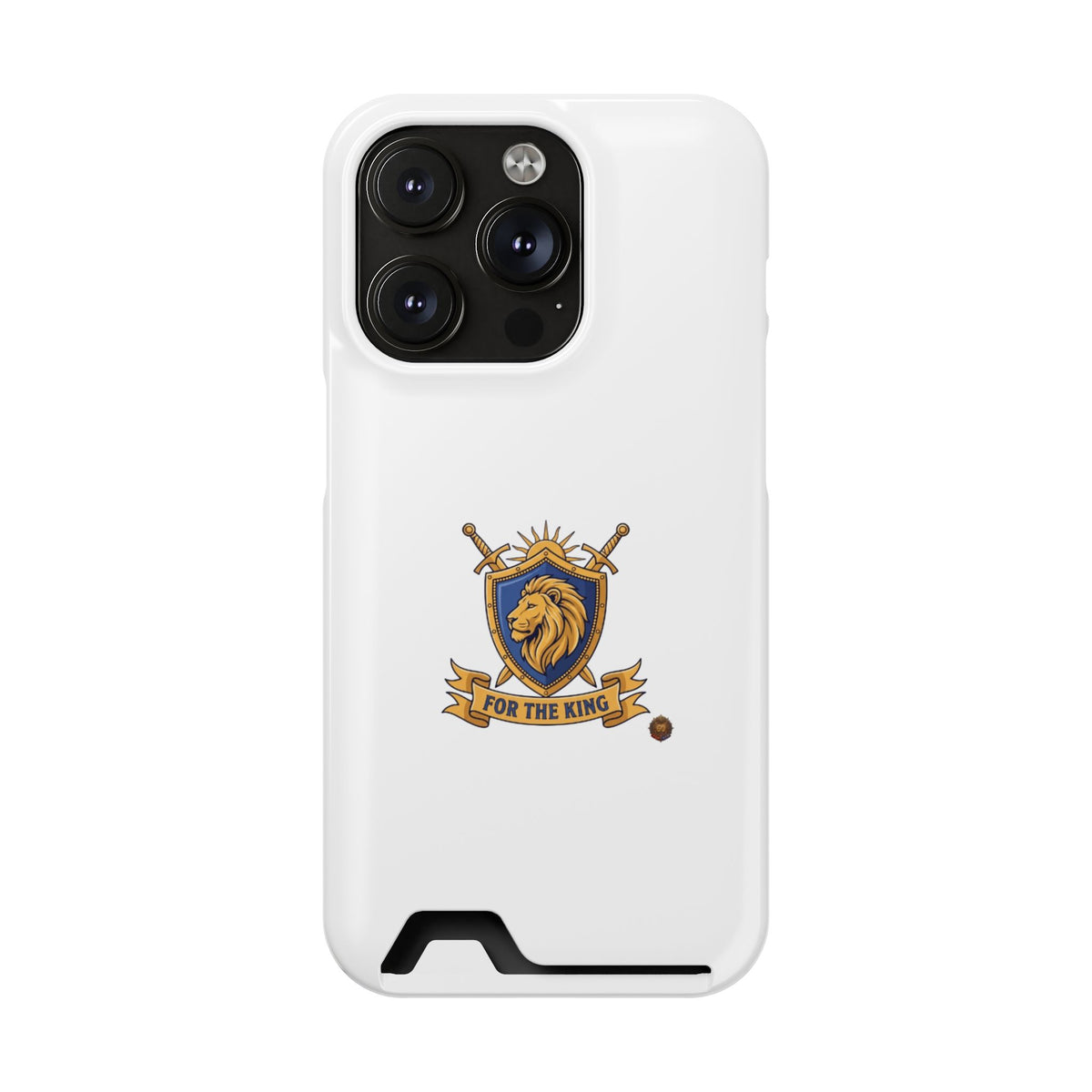 Lion Crest Phone Card Case — 'For The King' Slim Wallet Phone Case