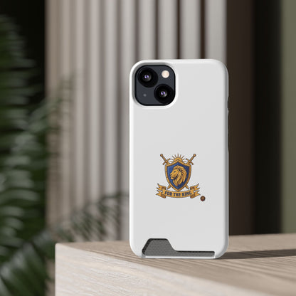 Lion Crest Phone Card Case — 'For The King' Slim Wallet Phone Case