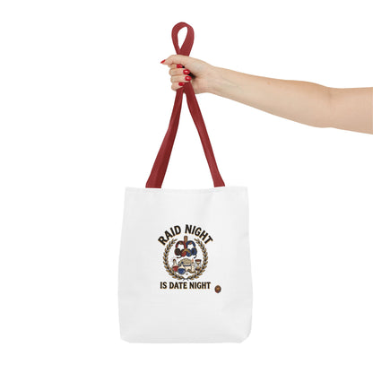 Raid Night Is Date Night Tote Bag — Military Police Themed Canvas Tote