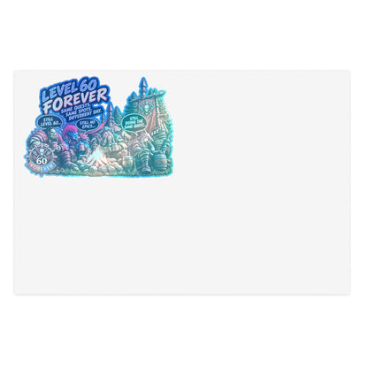 Sticker Sheet — "Level 60 Forever" Camping Gamer Sticker