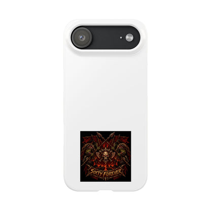 Slim Phone Case — 'Sixty Forever' Gothic Skull & Wings Design