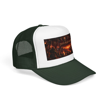 Foam Trucker Hat — Dark Fantasy 'Satanic' Apocalypse Graphic Cap