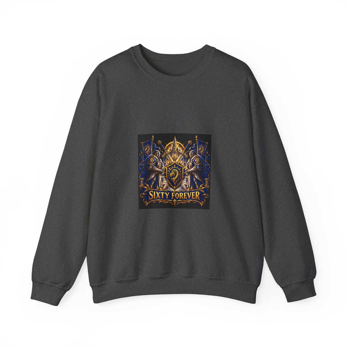 Crewneck Sweatshirt — Sixty Forever Ornate Shield Graphic
