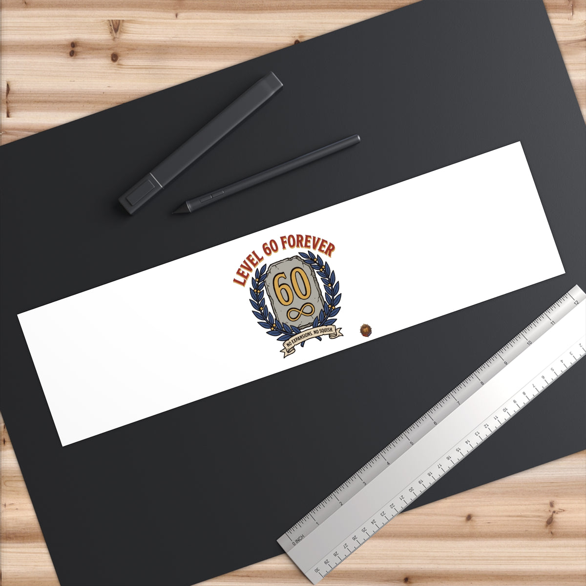60th Birthday Bumper Sticker — "Level 60 Forever" Retro Crest