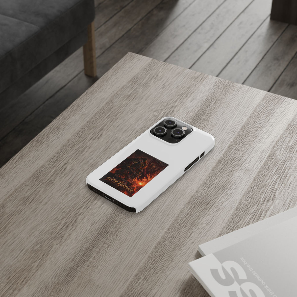 Slim Phone Case — Dark Viking Warrior 'Sixty Forever' Graphic
