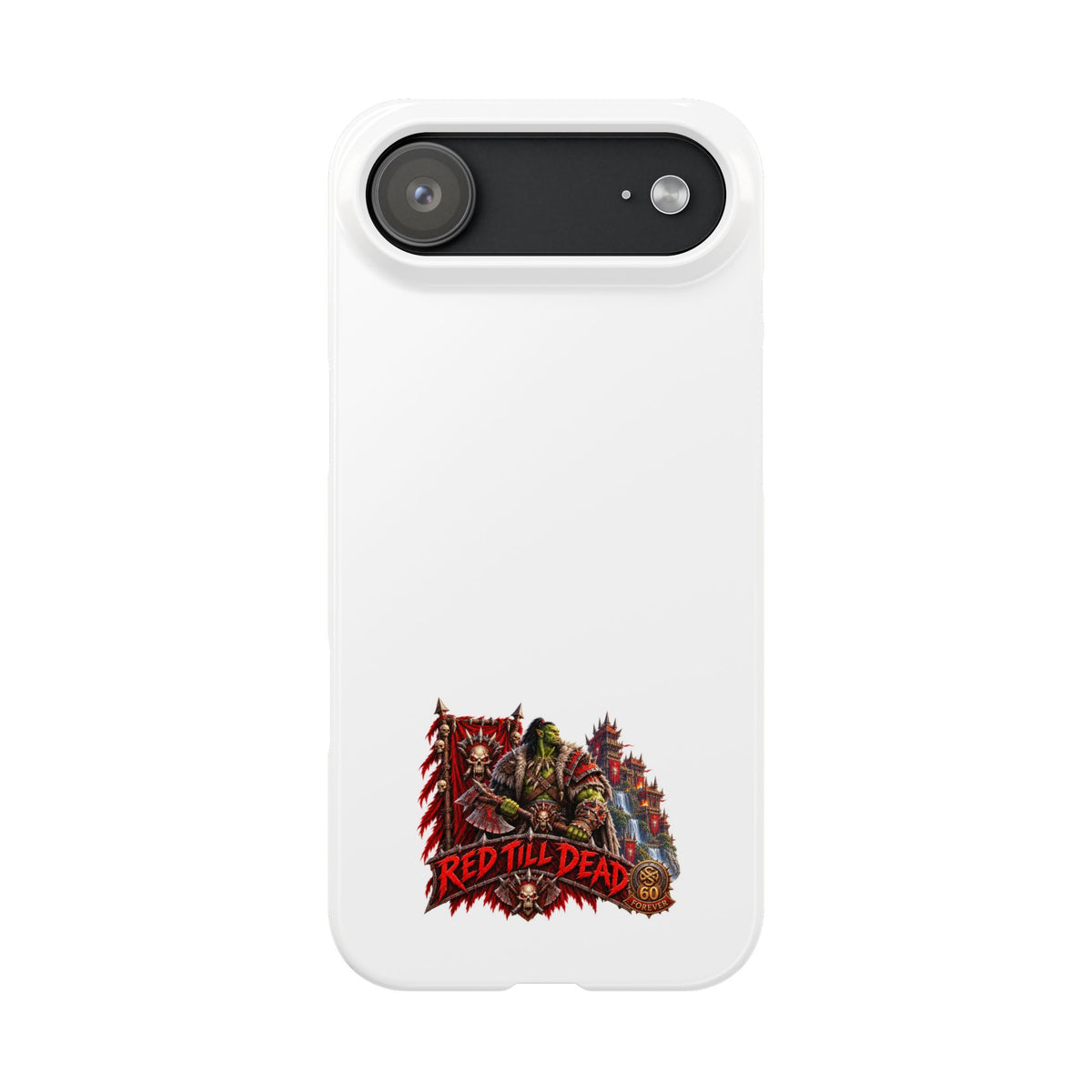Slim Phone Case — “Red Till Dead” Vintage Horror Graphic