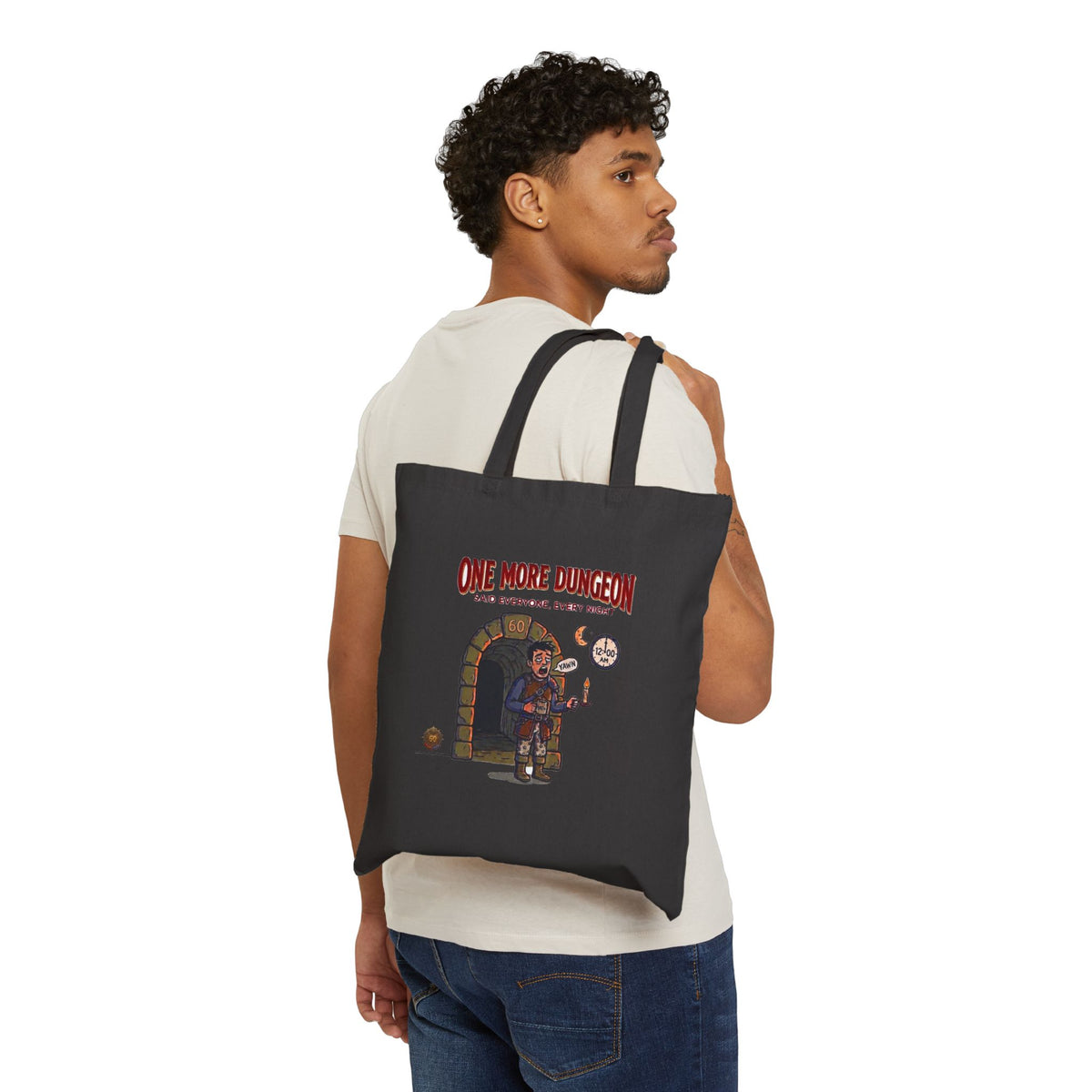 Tote Bag — "One More Dungeon" RPG Gamer Canvas Tote