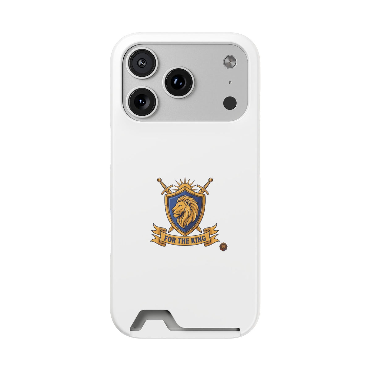 Lion Crest Phone Card Case — 'For The King' Slim Wallet Phone Case