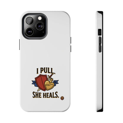 Phone Case — "I Pull, She Heals" RPG Couple Gaming Protective Case