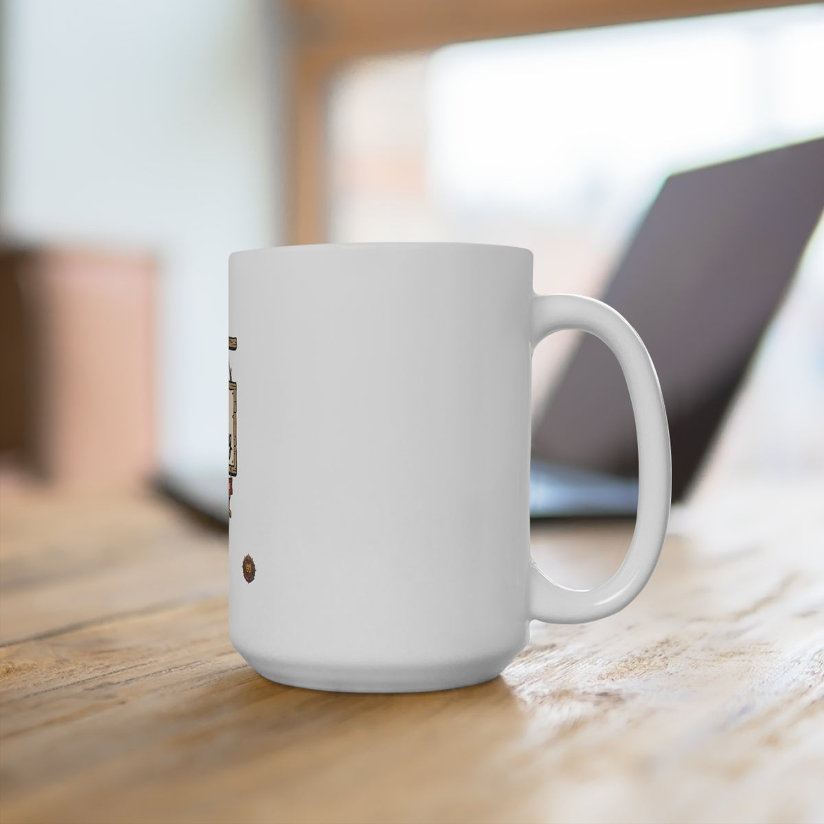 Ceramic Mug — "brb, Questing" Cute RPG Sign Coffee Cup (15oz)