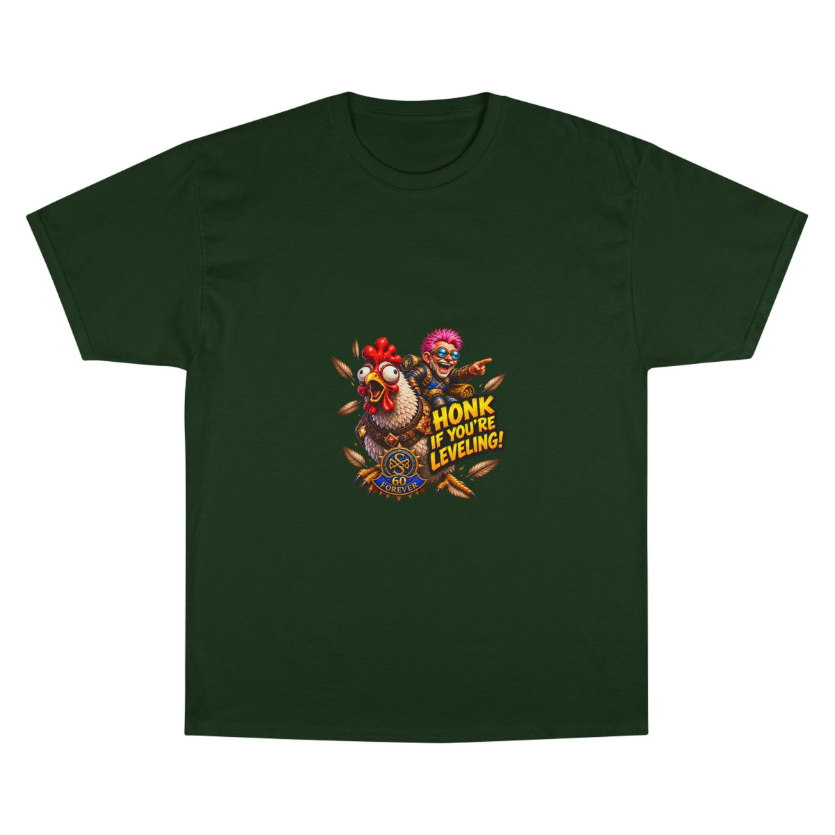 Gamer Chicken "Honk If You’re Leveling" T‑Shirt
