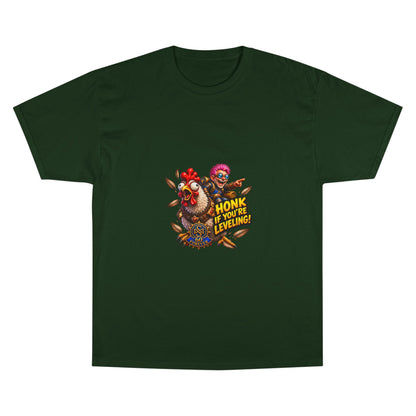 Gamer Chicken "Honk If You’re Leveling" T‑Shirt