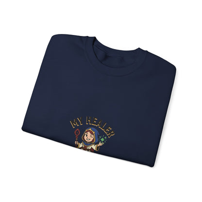 My Healer Is My Wife Sweatshirt — Cute RPG Medic Wife Crewneck