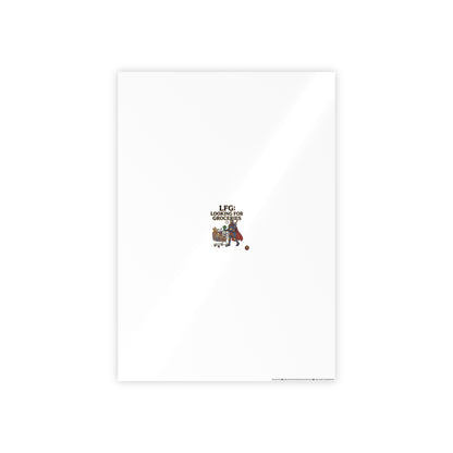 Gloss Poster — "LFG: Looking for Groceries" Humorous Grocery Cart Art Print