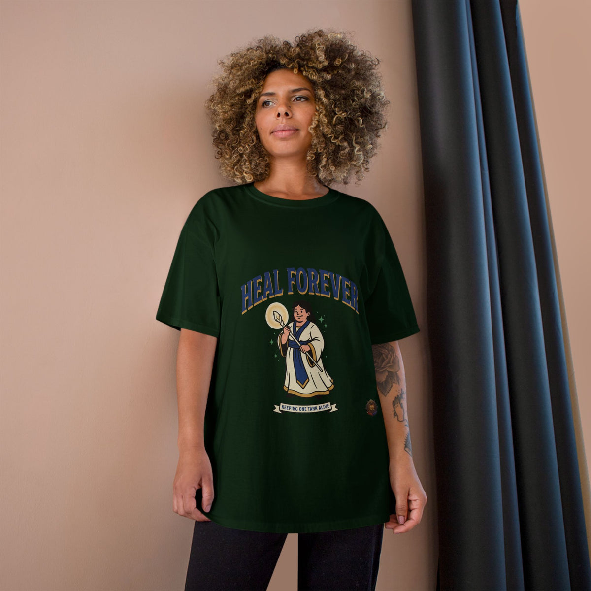 Heal Forever T-Shirt — Retro Saint Healing Graphic Tee