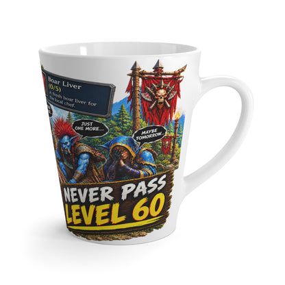 Latte Mug - 'Same Quest, Same Spot, Same Liver' Gamer Fantasy Comic Coffee Cup