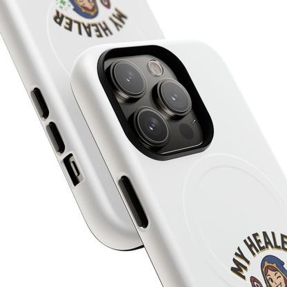 Phone Case — “My Healer Is My Wife” Cute RPG Healer Design, Tough Magnetic Protective Case