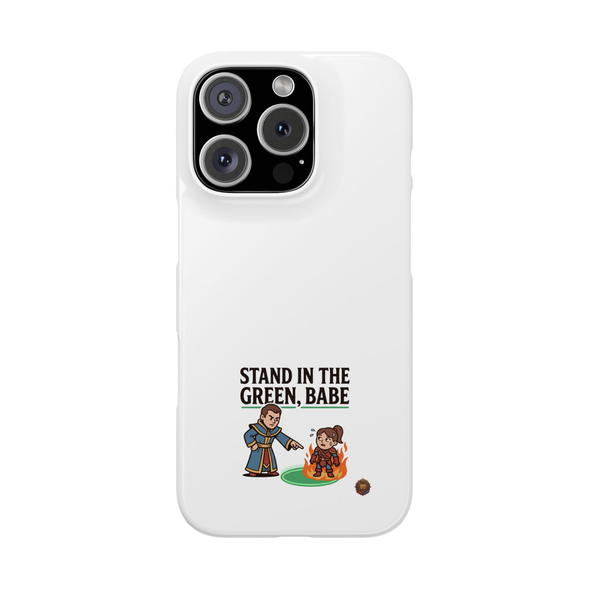 Stand in the Green, Babe Slim Phone Case — Funny Golf Cartoon Phone Cover