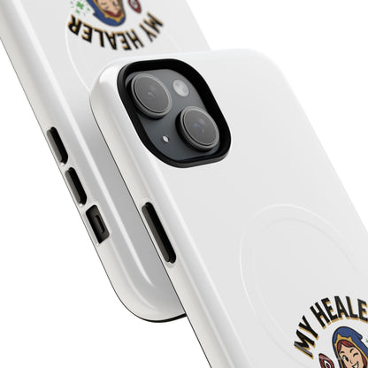 Phone Case — “My Healer Is My Wife” Cute RPG Healer Design, Tough Magnetic Protective Case