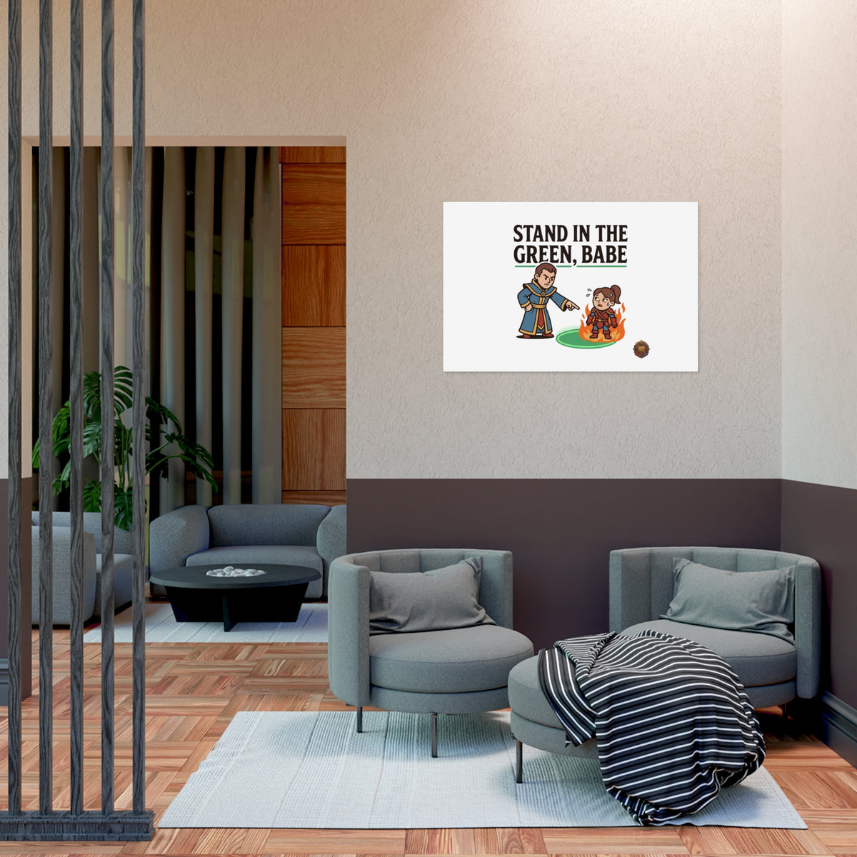 Stand in the Green, Babe Poster — Funny Gamer Spellcasting Art Print