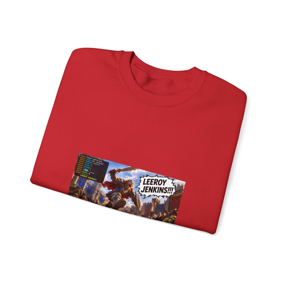 Leeroy Jenkins Crewneck Sweatshirt — Funny Gaming Meme Pullover