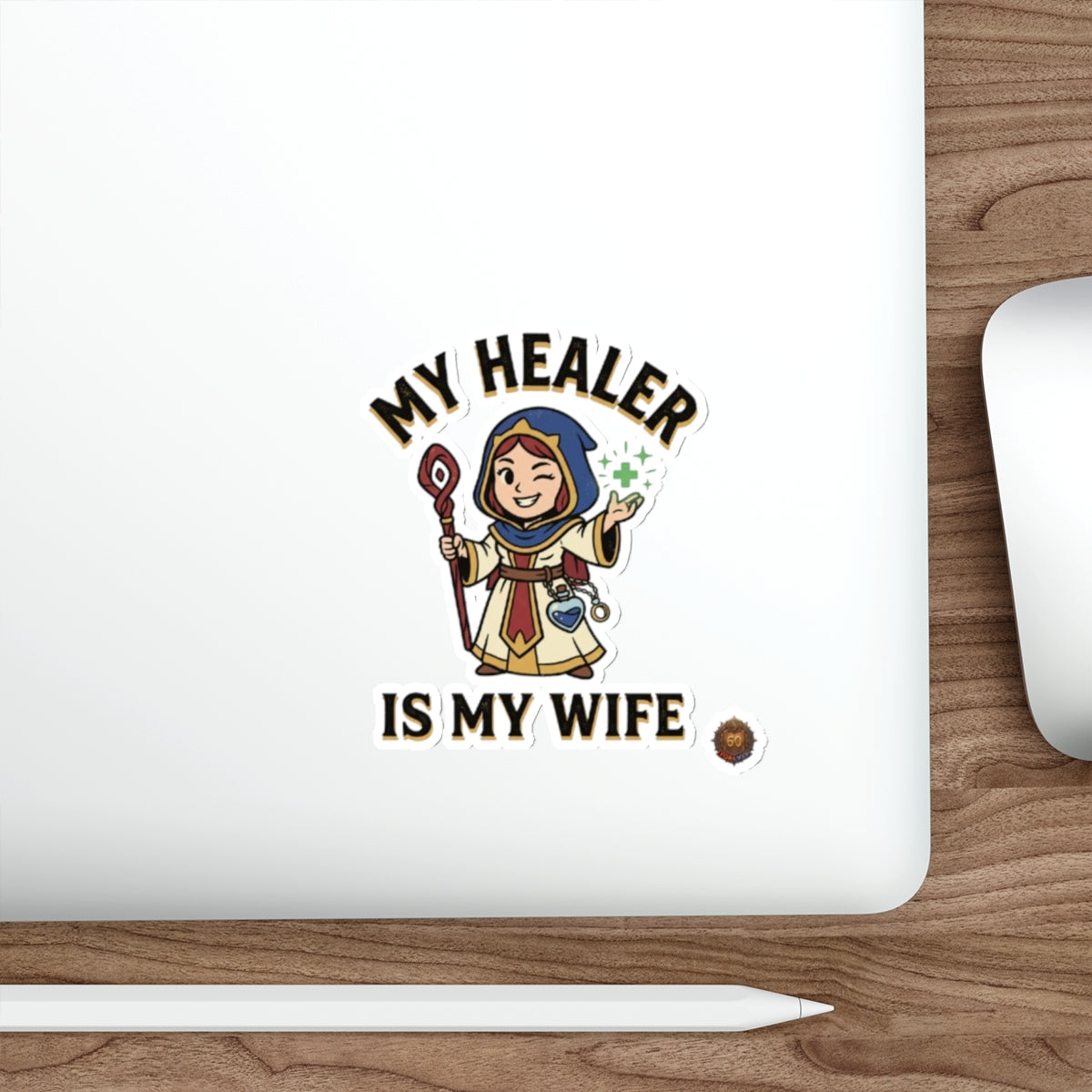 My Healer Is My Wife – RPG Healer Wife Die-Cut Sticker
