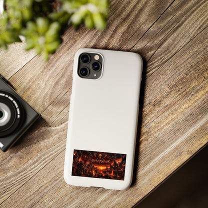 Slim Phone Case — Dark Fantasy Cityscape "Soft Panic" Design
