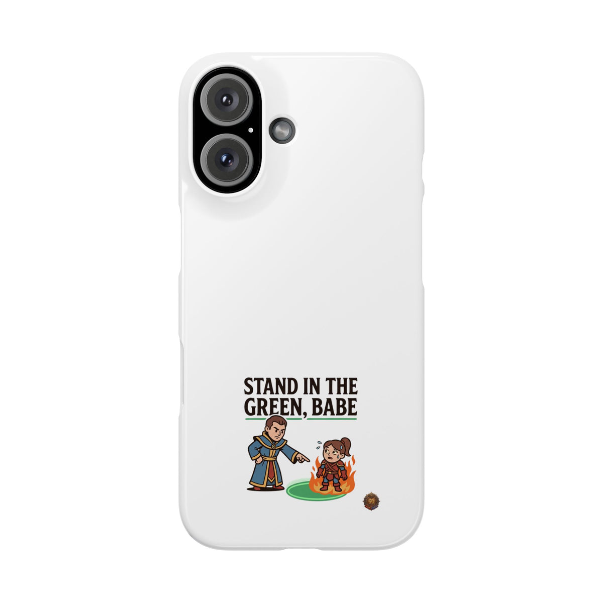 Stand in the Green, Babe Slim Phone Case — Funny Golf Cartoon Phone Cover