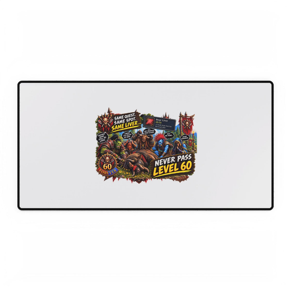 Red 'Til Dead Gamer Desk Mat — Large RPG Battle Mousepad