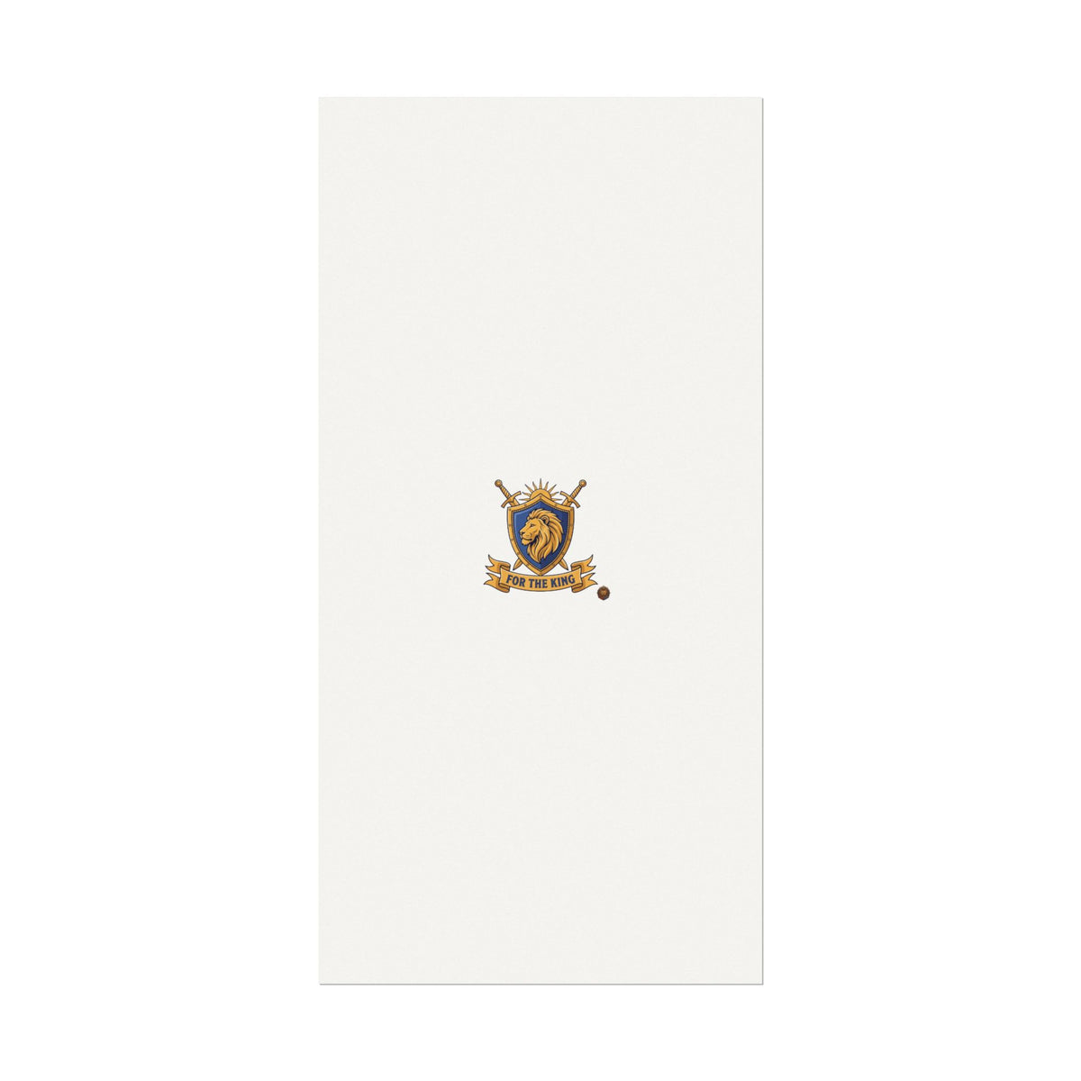 Lion Crest Watercolor Poster — 'Bow to the King' Matte Art Print